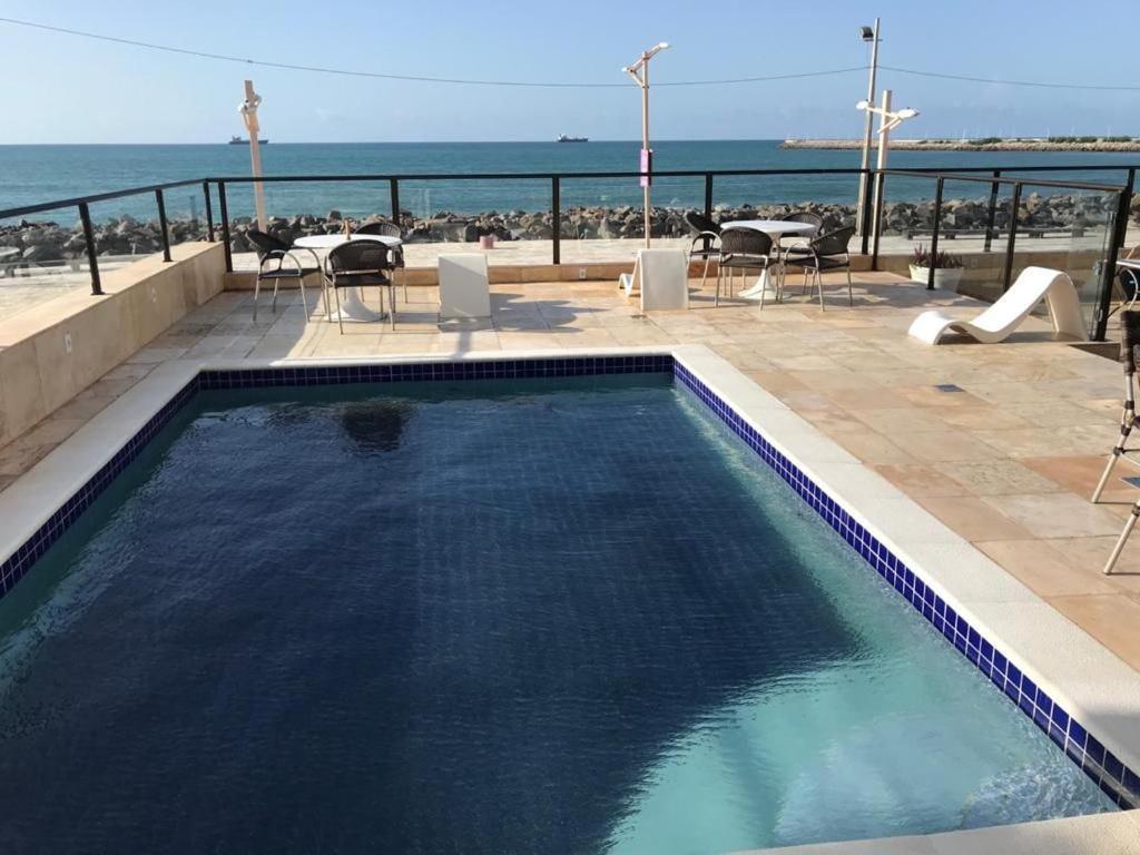 804 Lindo Flat Mobiliado Com Vista Lateral Mar Na Praia De Iracema Appartamento Fortaleza  Esterno foto